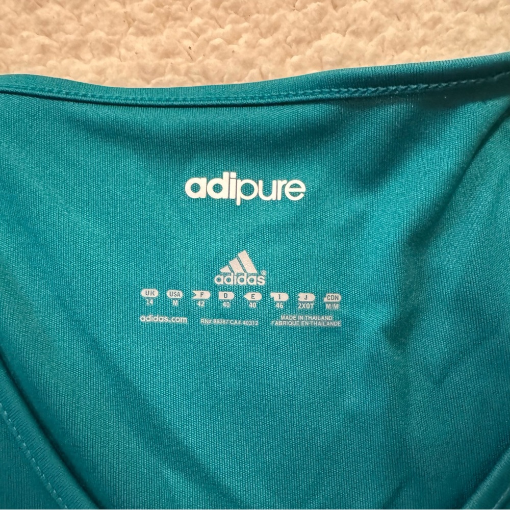 ADIDAS ADIPURE MARIA KIRILENKO TENNIS DRESS Turquoise Size Medium - Picture 9 of 10